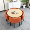 Mesa de Recepção Simples e Combinação de Cadeiras Mesa de Negociação Recepção de Loja Comercial Mesa e Cadeira Mesa Redonda Pequena para Lazer de Escritório