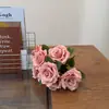 Amazon Ramo Artificial Estilo Francés Latte Rose para Decoración del Hogar, Adorno Vintage para Sala de Estar de Centro Comercial y Paisajismo