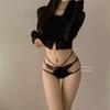 Correa caliente * Ropa interior de encaje sexy japonesa para damas de cintura baja hueca de algodón transpirable puro desea calzoncillos al por mayor