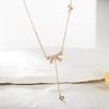 Nuevo collar de lazo de plata esterlina S925 para mujer, textura nicho de lujo ligero, ins, regalo para novia, joyería de plata