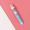 Caneta Esferográfica Dez Cores Estilo Desenho Animado para Crianças e Estudantes, Caneta Colorida para Planejador, Caneta Esferográfica Retrátil Multicor Feminina Venda por Atacado