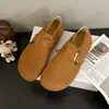 Zapatos Casuales Nuevos de Piel Suave Otoño Invierno Aumento Interno de Altura Zapatos Casuales Otoño Invierno Estilo Coreano Retro Persona Baja Nueva 2026 Mujer