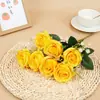 7 Cabeças Rosa Pérola Estilo Outono Cena de Casamento Sala de Estar Buquê Enfeites Flores Artificiais Fabricantes de Comércio Exterior Atacado Flores Artificiais