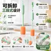 Cepillo para Tazas de Vidrio Tres en Uno para el Hogar Mango Largo Esponja Desmontable Cepillo para Bordes de Tazas Colgante Cepillo de Limpieza Profunda para Biberones