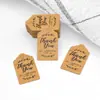 Etiquetas de Agradecimiento de Papel Kraft Vintage con Etiquetas de Texto, Etiquetas Decorativas para Empaque de Regalos Navideños