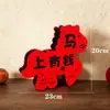 Decorações 3D de Caracteres da Fortuna para o Ano do Cavalo, com Glitter e Design Espessado, para uma Atmosfera Festiva na Sala de Estar e Arranjo de Mesa durante o Festival da Primavera