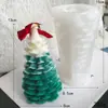Navidad Árbol de Navidad Campana de Navidad molde de silicona de azúcar DIY chocolate gota de pegamento aromaterapia molde de yeso vela
