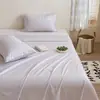 Sábana de Cama de Algodón Puro Lavado Clase a Pieza Única Color Sólido Estilo Simple Funda de Edredón 100% Algodón Funda de Almohada Sábana Individual de Algodón y Lino