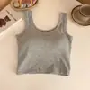 Foreign trade wholesale summer short with chest pad beautiful back small vest women's white sleeveless anti-running sports top