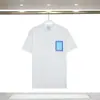 Camiseta Unissex de Manga Curta Verão Casa Masculina Transfronteiriça Casablanca Azul Quadrado Gradiente Estampa de Logo com Letras