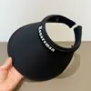 Sombrero para el sol plegable, sombrero para el sol de moda para mujer, sombrero de verano para ciclismo, protección solar UV, sombrero de copa vacío, sombrero de ala grande con protección UV