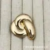 Botones metálicos anudados únicos para trajes, abrigos de lana tejidos y otras prendas; botones decorativos simples y versátiles cosidos a mano