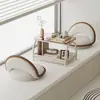 Ventana Saliente Mesa Pequeña Dormitorio Hogar Tatami Vidrio Mesa de Café Pequeña Celebridad de Internet Estilo Crema Balcón Mesa Baja de Ocio Mesa Kang