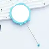 Nuevo Espejo de Rosa con Cuentas DIY, Espejo Portátil de Alta Definición, Espejo de Mano, Espejo de Retoque de Maquillaje para Llevar