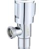 Válvula angular de 4 puntos para agua caliente y fría, de acero inoxidable, para calentador de agua de inodoro, válvula de bola de gran caudal, válvula triangular de paso recto, interruptor