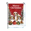 Bandeira de Jardim de Natal 2026 Transfronteiriça Decoração Externa para Quintal Papai Noel Amazon Bandeira Dupla Face de Linho Personalizada
