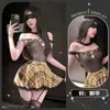 Lencería sexy Jinxiailu para aire acondicionado, body de deseo puro estilo universitario, no necesita quitarse, conjunto sexy de malla para mujer