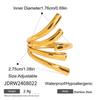 Jingqiao Anillo de Apertura Irregular de Acero Inoxidable Estilo Europeo y Americano Diseño Simple Anillo de Acero de Titanio Joyería Transfronteriza