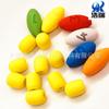 Producción de Eva de 40 Grados Molido Rugby Colorido Perforado Bola de Eva Molida Bola Flotante de Espuma de Eva Ovalada