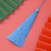 Pendente de borla fechado de 13CM Pingente de leque estilo chinês Marcador de página Orelha pendurada Pingente de borla longa Lanterna pendurada de carro Ornamento pendurado Borla