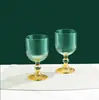 Copa de Vino Verde Amarillento Redonda y Elegante de Gama Alta Weishi Yrgjb/L2, Copa de Vino Tinto de Alta Calidad para Uso Doméstico
