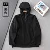 Chaqueta de una sola capa para exteriores, impermeable y cortavientos, Chaqueta con capucha para hombre y mujer, Completamente termosellada y con cintas, Chaqueta ligera para montañismo