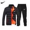 Conjunto de Ropa de Invierno de Algodón para Hombre Transfronterizo Casual Deportivo Pantalones de Felpa Chaqueta de Hombre Abrigo de Algodón Moderno Ropa de Algodón Gruesa y Cálida