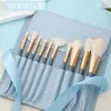 10 Brochas de Maquillaje Blue Bridge Set Brocha para Polvo Suelto Brocha para Sombras de Ojos Brocha para Base de Maquillaje Pelo Súper Suave Fuente de Pelo Fabricante de Yiwu Stock Listo