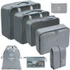 Bolsa de almacenamiento de viaje traje equipaje bolsa de embalaje traje de 8 piezas viaje ropa embalaje bolsa de almacenamiento juego de 8 piezas
