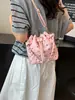 Bolsa Saco Design Fofo e Fresco 2026 Nova de Verão Plissada Grande Capacidade Bolsa de Ombro Atacado Bolsa Transversal