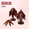 Alfombrilla Aislante Térmico Creativa y Sencilla de Bambú Árbol de Navidad Mesa de Comedor Posavasos Doméstico Cazuela Vajilla Personalización