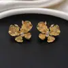 Design de Borboleta Metálica Tridimensional Estilo Europeu Transfronteiriço, Brincos de Moda de Alto Padrão, Brincos Femininos Exquisitos de Zircônia