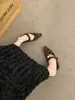 Primeiro Encontro Sapatos Mary Jane Suede Ponta Fina Retrô Francês Sazonais para Mulheres, Solado Macio, Tira Única, Salto Plataforma Aumenta Altura, Estilo para o Trabalho, Baixo