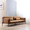 Muebles Chongjiang sofá de madera maciza original sofá nórdico moderno minimalista nogal negro sofá de nicho cama luohan sofá chino
