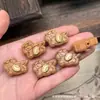 Palo de Rosa Tallado Gato Giratorio Gato de la Suerte Espátula Giratoria Se Puede Girar con Cuentas Accesorios para Joyería DIY Pulsera Collar