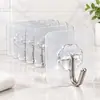 Ganchos Adesivos Fortes Sem Furos, Ganchos Transparentes, Armazenamento Adesivo Sem Marcas para Entrada, Casa, Banheiro, Cozinha, Montado na Parede, Design Simples