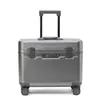 Estuche rodante tipo maleta con tapa abatible para fotografía, marco de aluminio, ruedas universales, equipaje para equipo de belleza, maleta pequeña de 20 pulgadas para hombres y mujeres