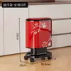 Papelera creativa de pie para uso doméstico, con un toque de alta gama, gran capacidad, adecuada para sala de estar, dormitorio y baño, con ruedas para facilitar el movimiento