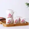 1 olla 4 tazas cerámica botella de agua fría juego de tazas regalo de empresa traje regalo práctico regalo imprimible
