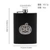 Set de licor doméstico de acero inoxidable transfronterizo, petaca creativa de cabeza de calabaza de Halloween, petaca portátil para exteriores de 8 onzas