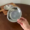 Placa de Acero Inoxidable 316, Plato de Cena, Plato para Servir, Plato para Empanadas Doméstico, Plato para Servir de Gama Alta, Plato para Snacks, Plato Redondo para Niños