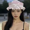 Gorra Azul Marino Bordada Europea y Americana Cosplay Uniforme de Policía Femenino Sombrero de Otoño e Invierno para Actuación Circunferencia de Cabeza Grande Sombrero de Marinero Japonés para Mujer