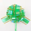 Fita de Tule Colorida Modelo Novo Transfronteiriço 30# de Tamanho Médio com Bordas Douradas, Flor Bola Tridimensional, Fita para Embalagem de Presente de Natal