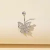 Venda imperdível de joias perfuradas com zircônia incrustada de cobre e umbigo em formato de coração para atacado internacional