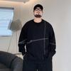 Suéter de moda de otoño e invierno para hombre, jersey de cuello alto grueso y grueso, camiseta de manga larga holgada de talla grande, camisa base