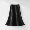 Saia Cauda de Peixe, Elegante e Fluida, Cintura Alta, Emagrecedora, Nova Saia de Outono 2026 de Comprimento Médio que Molda o Corpo para Mulheres, em Estoque