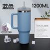 Nuevo Vaso para Coche de Segunda Generación de 40 oz Vaso de Aislamiento Térmico de Acero Inoxidable con Asa Vaso con Pajita Vaso Portátil para Exterior para Coche