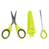 Conjunto de Tesouras de Pesca com Extrator de Anzol, Caixa de Pesca Três em Um, Linha de Pesca Colorida e Tesoura com Clipe de Chumbo