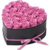 Flor Preservada Flor Real Cubeta Abrazo en Forma de Corazón Terminada Regalo de San Valentín Navidad Compromiso Regalo Romántico de Alta Gama