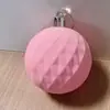 Bola Individual de Terciopelo Flocado Bola de Navidad Bola Colgante Decoraciones para Árbol de Navidad Rojo Navideño Accesorios Colgantes de Año Nuevo Accesorios